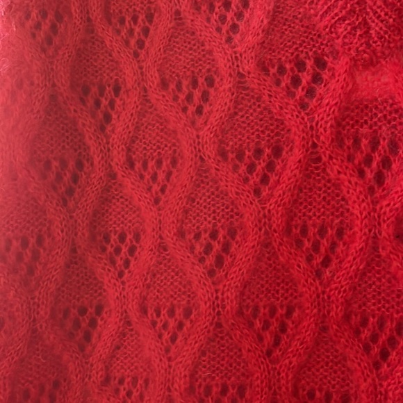 Bonpoint V-Neck Mohair Knit Pullover Red Sweater Size XL - Picture 10 of 10